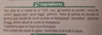 Lista de ingredientes del producto Vanille de Madagascar Carrefour bio 900 ml
