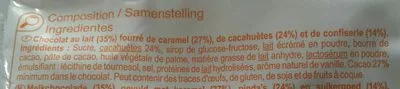List of product ingredients Choc n' nuts barres cacahuètes Carrefour 300 g "e" (5 x 60 g)