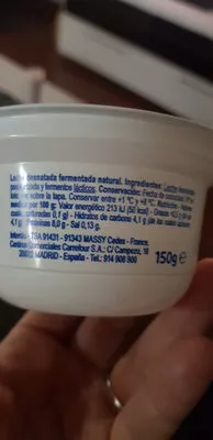Lista de ingredientes del producto Skyr natural Carrefour Sensation 150g