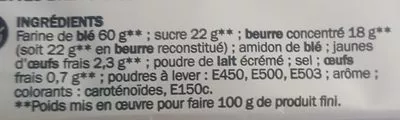 List of product ingredients Galettes bretonnes x 16 P'tit Déli, Marque Repère 125 g