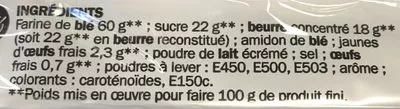 Liste des ingrédients du produit Galettes bretonnes x 2 P'tit Déli, Marque Repère 125 g