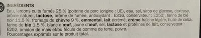 Lista de ingredientes del producto Galettes au blé noir lardons et chèvre x 2 Côté Table, Marque Repère 390 g
