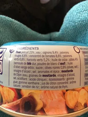 List of product ingredients Salade à la Catalane au Thon Pêche Océan, Marque Repère 250 g