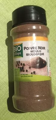 List of product ingredients Poivre noir moulu biologique Bio Village, Marque Repère 60 g