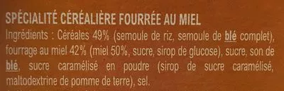 List of product ingredients Croc' Miel Lucien Georgelin, Lucien Georgelin Céréales 375 ge