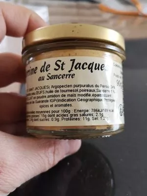 Lista de ingredientes del producto Terrine de Saint Jacques au Sancerre  