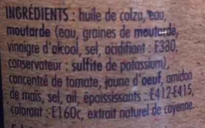 Liste des ingrédients du produit Rouille Agidra 90 g