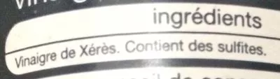 Liste des ingrédients du produit Auchan Vinaigre De Xerès Auchan 50 cl