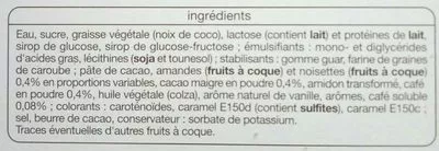Liste des ingrédients du produit 4 coupes café liégeois. Auchan 500 ml