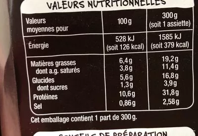 Lista de ingredientes del producto Filet mignon de porc & écrasé de pomme de terre et carotte Auchan, Mmm! 300 g