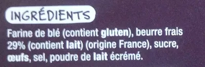 List of product ingredients 12 galettes bretonnes Mmm!, Auchan 100 g