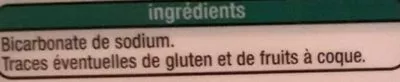 Lista de ingredientes del producto Bicarbonate alimentaire Auchan 400 g