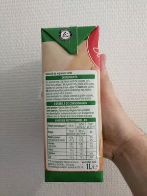 Lista de ingredientes del producto Velouté de Légumes Verts Auchan 1 L