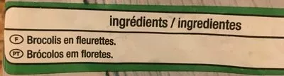 Lista de ingredientes del producto Brocolis en fleurette Auchan 1 kg