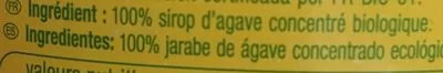 Liste des ingrédients du produit Sirop d'agave Auchan 250 ml