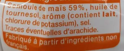 Lista de ingredientes del producto Boules saveur fromages Auchan 45 g