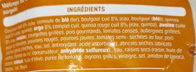 List of product ingredients Poêlées céréales et légumes Auchan 750 g
