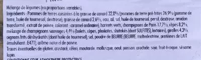 List of product ingredients Poêlée forestière Collet, Collet plats cuisinés 2 kg