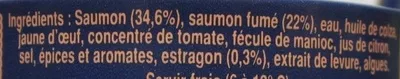 Liste des ingrédients du produit Crème de Saumon à l'Estragon LA BELLE ILOISE 60 g