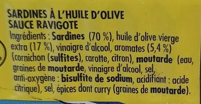 List of product ingredients Sardines Royans La Belle-iloise 115 g