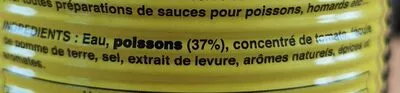 Liste des ingrédients du produit Soupe de poissons La belle-iloise 400 g