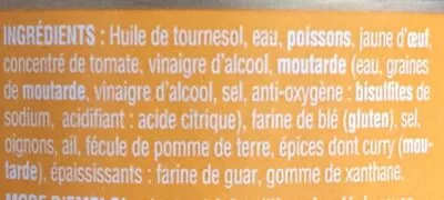 Liste des ingrédients du produit Sauce Rouille La belle-iloise 
