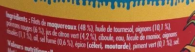 List of product ingredients Emietté de maquereau des Boucaniers La Belle- Iloise 80 g