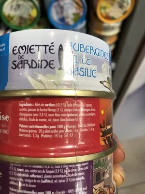 List of product ingredients Emietté de sardine La belle-iloise 