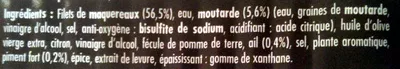 List of product ingredients Filets de maquereaux façon Diablesse La Belle Iloise 112.5 g