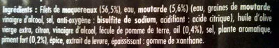 List of product ingredients Filets de maquereaux façon Diablesse La belle-iloise 112,5 g