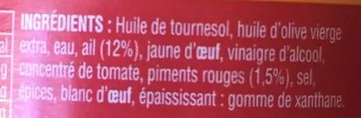 Lista de ingredientes del producto Rouille Ail et Piment La belle-iloise 80 g