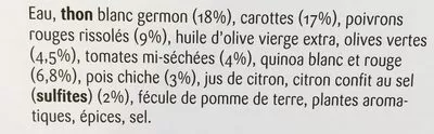 List of product ingredients Thon Germon Légumes Façon Tajine au Citron Confit La Belle Iloise 165 g