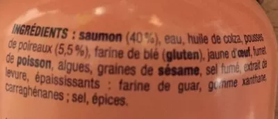 List of product ingredients Toast chaud saumon et poireaux La Belle Iloise 