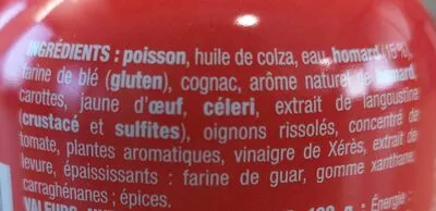 List of product ingredients Nos toasts chauds Homard La Belle-Iloise 105 g
