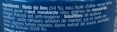 List of product ingredients Rillettes de lieu aux baies de Sichuan La belle-iloise 60 g