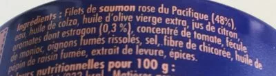 List of product ingredients Crème de Saumon rose du Pacifique  à l’estragon La Belle-Îloise 60 g