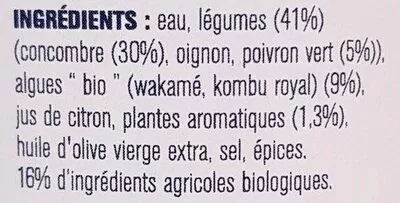Liste des ingrédients du produit La Verte la belle-iloise 480 g