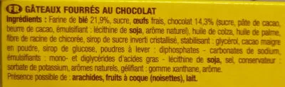 List of product ingredients Savane Barr' Brossard 189 g (7 * 27 g)