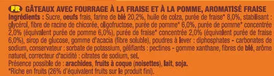 Liste des ingrédients du produit P'tit savane duo fraise x6 Brossard 150 g