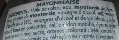 List of product ingredients Mayonnaise  petit pot Bénédicta, Heinz 235 g