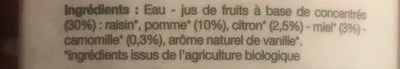 List of product ingredients Infusion glacée Bio Pomme Miel Camomille In/fusion, In Fusion 1 L e