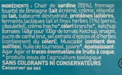 List of product ingredients Rillettes Sardines au celeri  