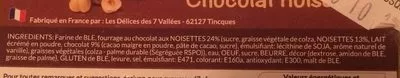 Lista de ingredientes del producto Mini beignets Chocolat noisettes Les Délices des 7 Vallées 200 g