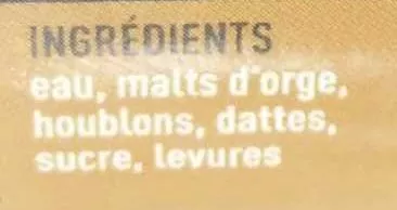 Liste des ingrédients du produit Myrha Brasserie La Goutte d'Or 33 cl