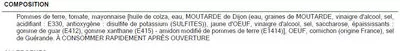 List of product ingredients Piémontaise Tout feu tout frais, Brédial 2.5kg