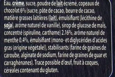 List of product ingredients Crème glacée L'Angélys 500 g