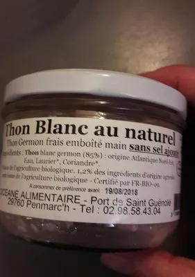 Lista de ingredientes del producto Thon blanc au naturel  