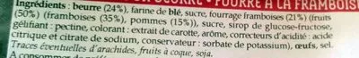 List of product ingredients Gâteau Breton Framboise Brieuc, Terre et Soleil 300 g