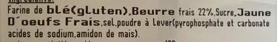 List of product ingredients Gateau breton Gueguen & Fils 480 g