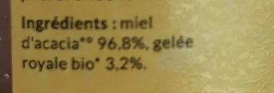 List of product ingredients Miel Et Gelee Royale Bio Secrets de Ruche 